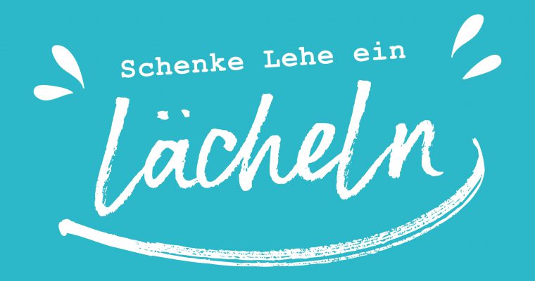 Schenke Lehe ein Lächeln A4 Blau