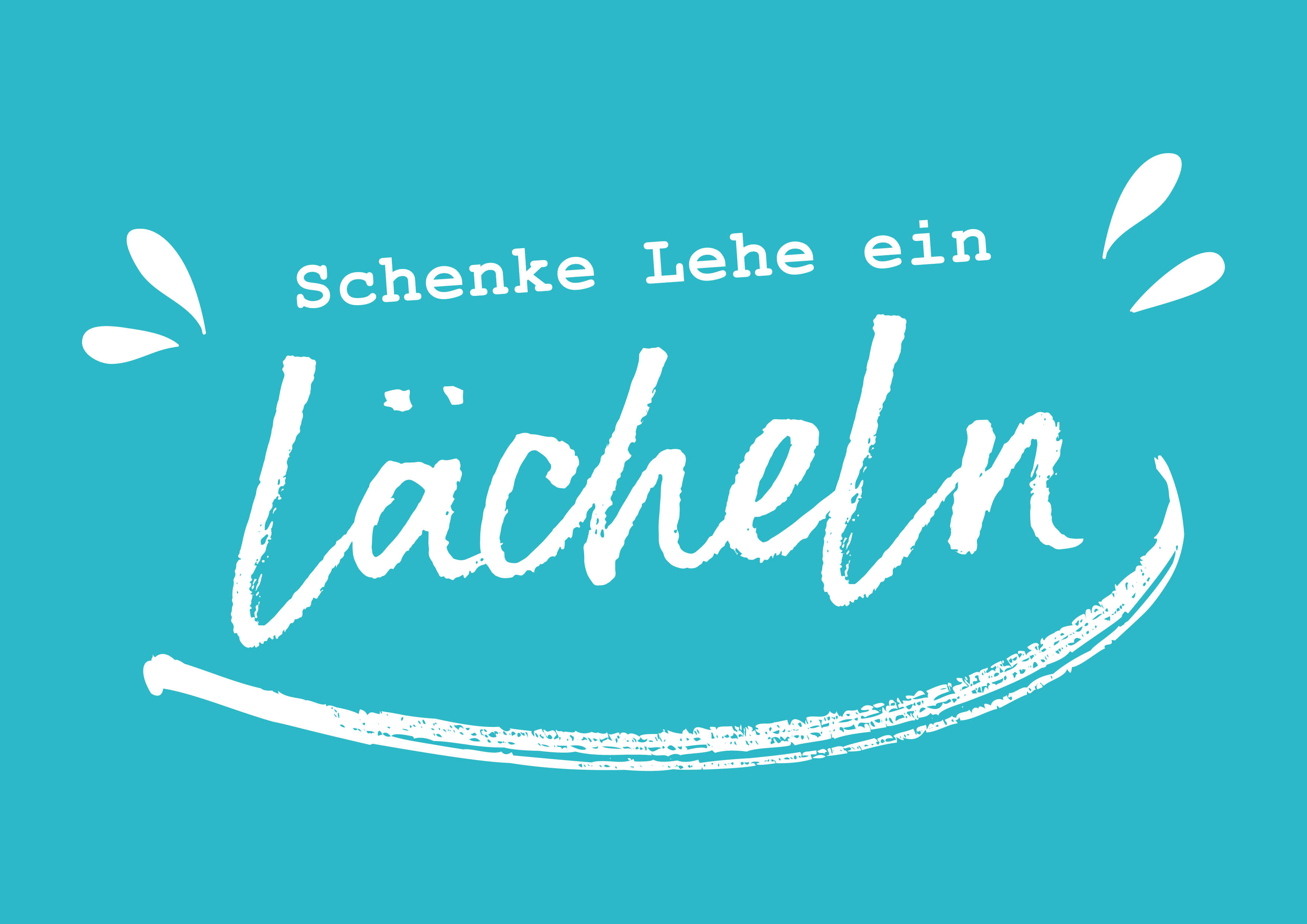 Schenke Lehe ein Lächeln A4 Blau