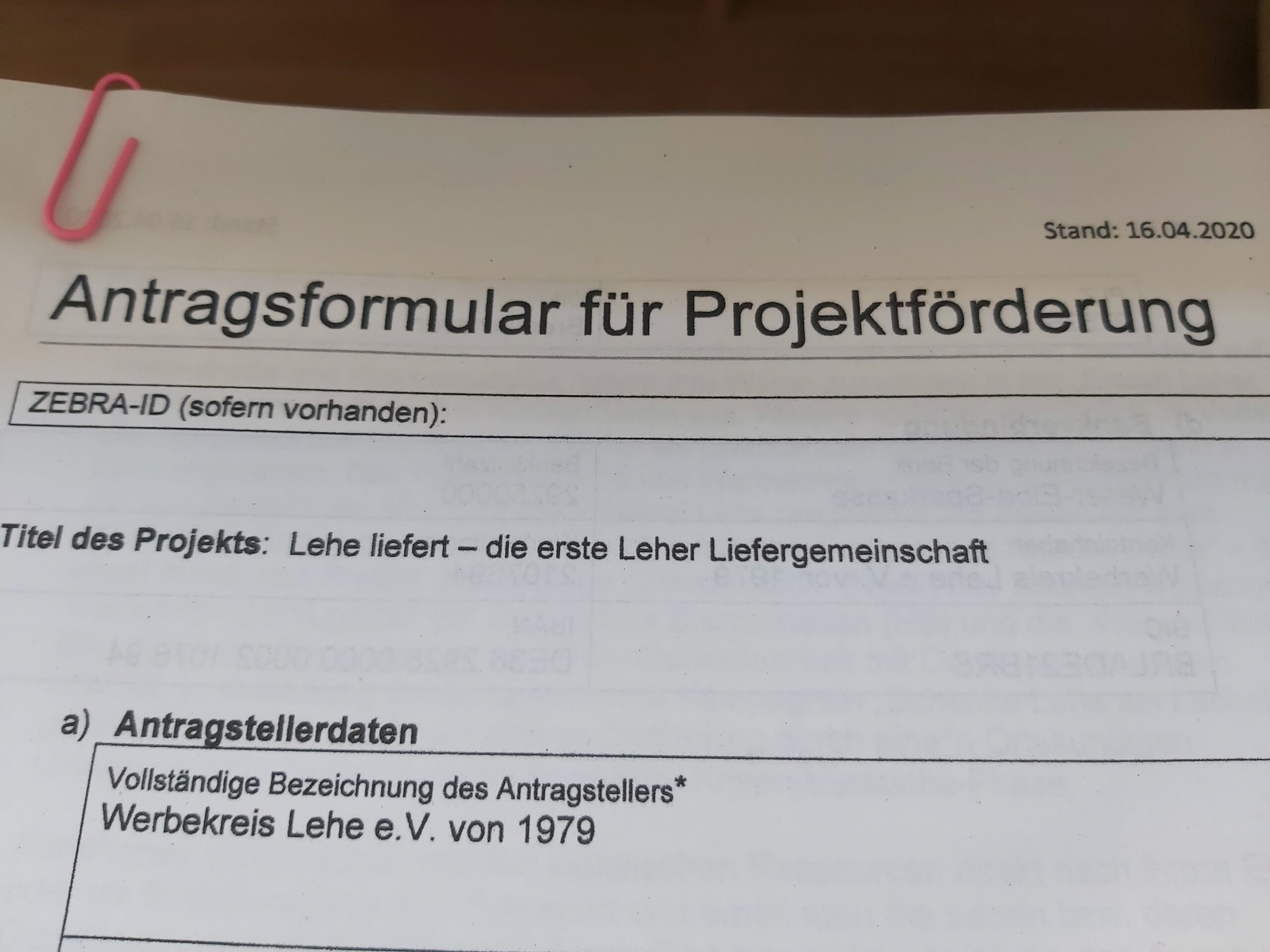 Antrag Liefergemeinschaften